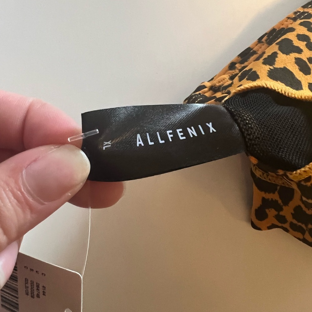 Anthropologie All Fenix Leopard Print Swim Top NWT - Picture 3 of 3